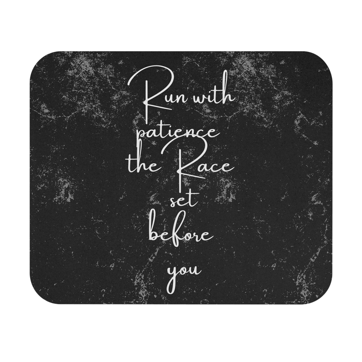 Inspirational Mouse Pad - 'Run with Patience' Motivational Desk Accessory