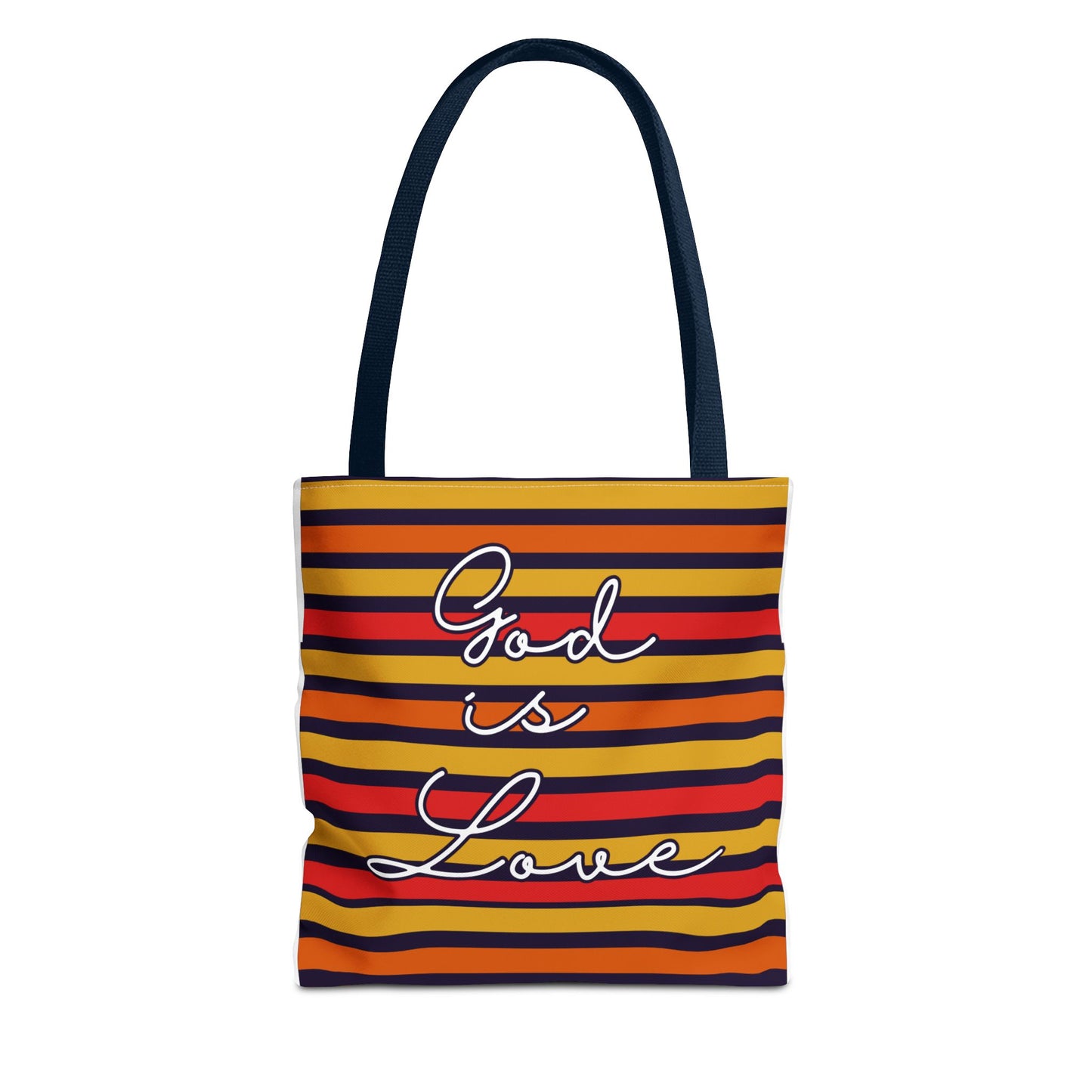 God is Love Vintage Striped Tote Bag - Stylish & Versatile Carryall for Every Occasion