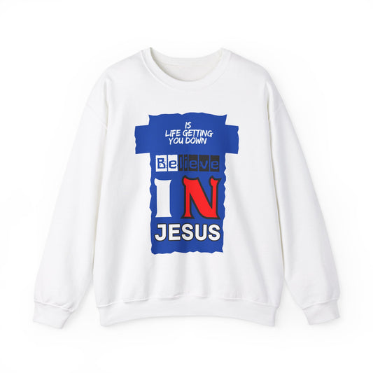 Believe in Jesus Crewneck Sweatshirt - Comfortable Unisex Heavy Blend for Faith & Inspiration