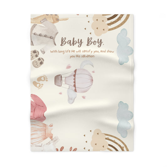 Soft Fleece Baby Boy Blanket - Cute & Cozy Blanket for Infants with Inspirational Design
